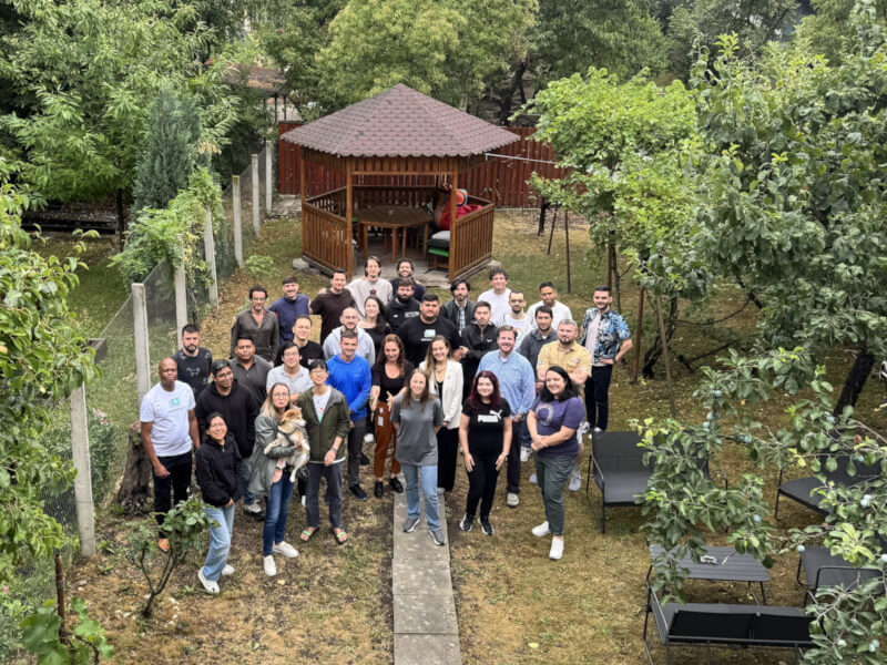 Group photo of the Web Monetization team at the May 2025 work week